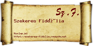 Szekeres Fidélia névjegykártya