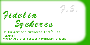 fidelia szekeres business card